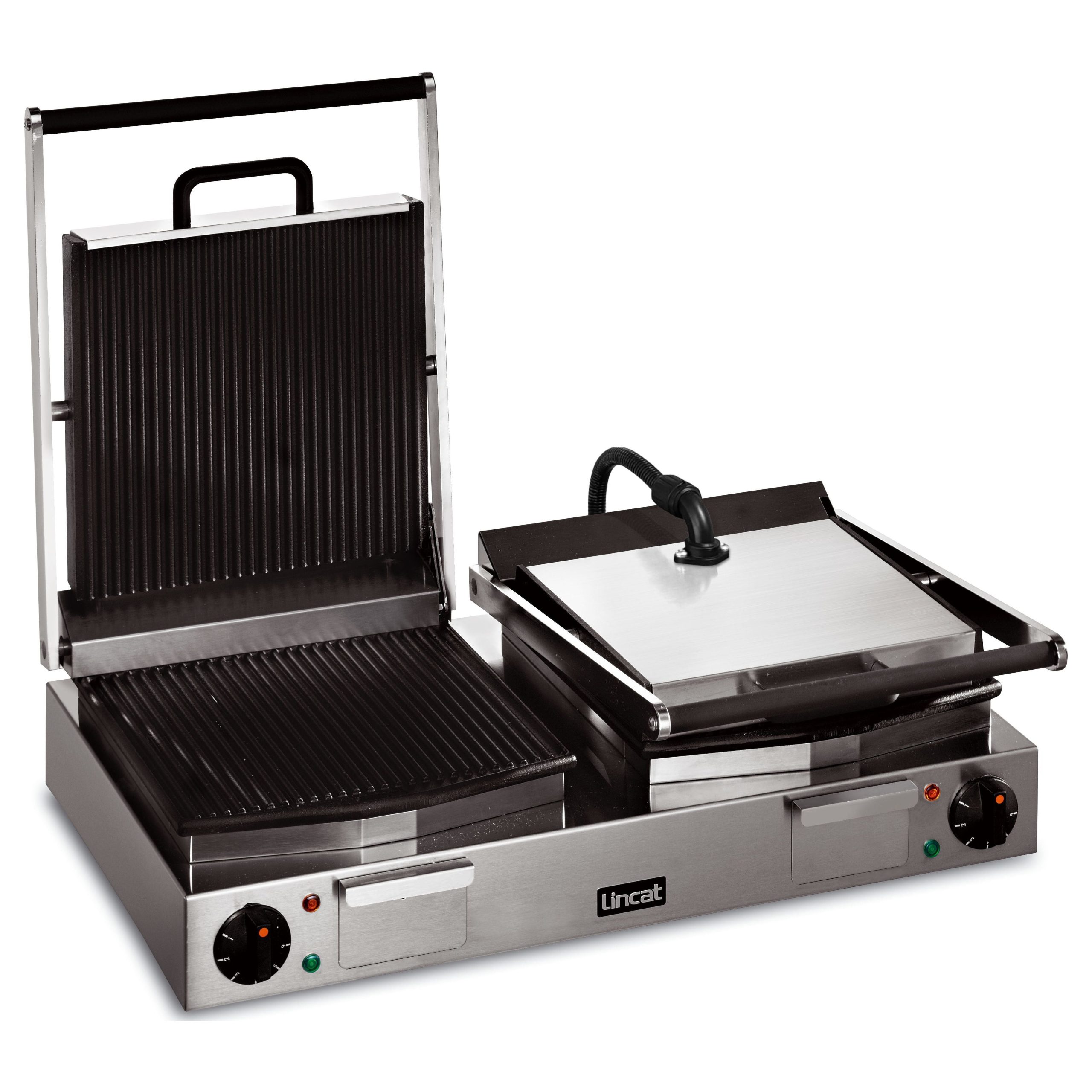 Lincat Lynx 400 LPG2 Countertop Double Panini Contact Grill Ribbed Plates 4.5kw