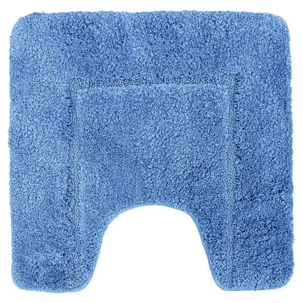 Velosso Mayfair Soft Touch Deep Pile Plain Blue Pedestal Mat