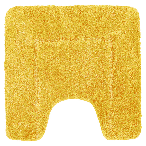 Velosso Mayfair Soft Touch Deep Pile Plain Ochre Yellow Pedestal Mat