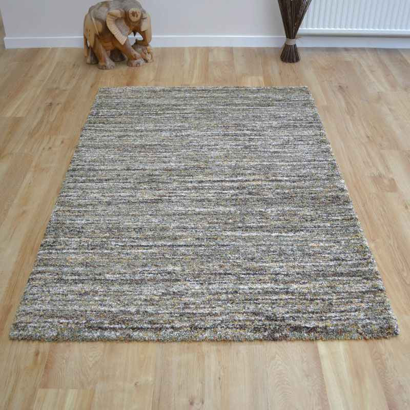 Mehari 23067 4275 Abstract Shaggy Rugs in Green Multi