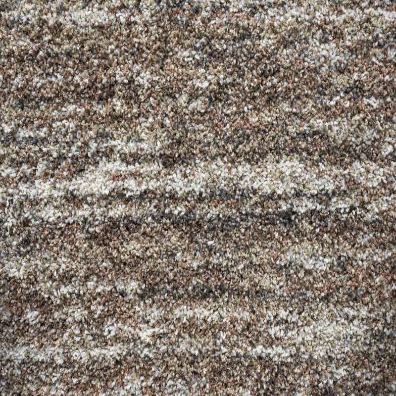 Mehari 23067 8727 Abstract Shaggy Rugs in Brown Multi