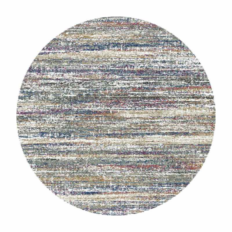 Mehari Shaggy Striped Circle Rugs 23094 6161