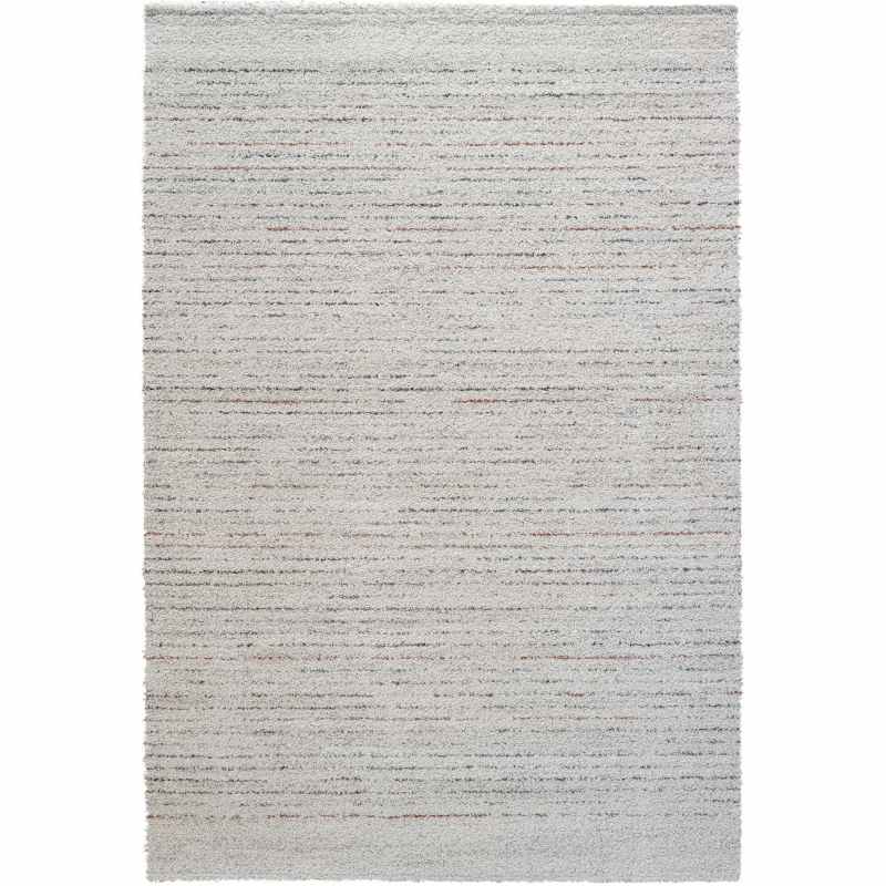 Mehari 23264 6767 Wilton Stripe Shaggy Rug in Cream White