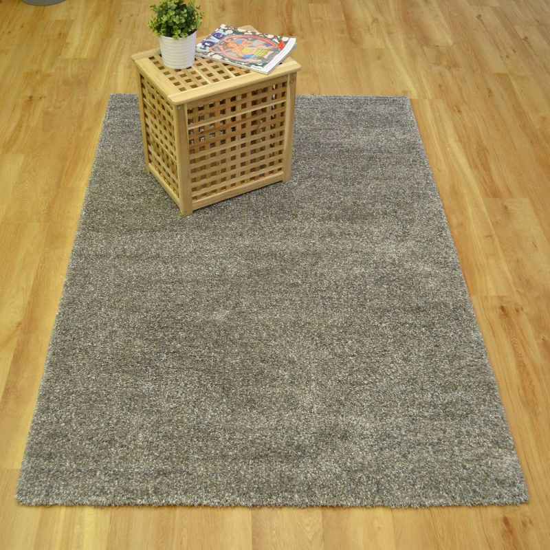 Mehari 23500 3272 Mottled Speckled Shaggy Rugs in Dark Grey