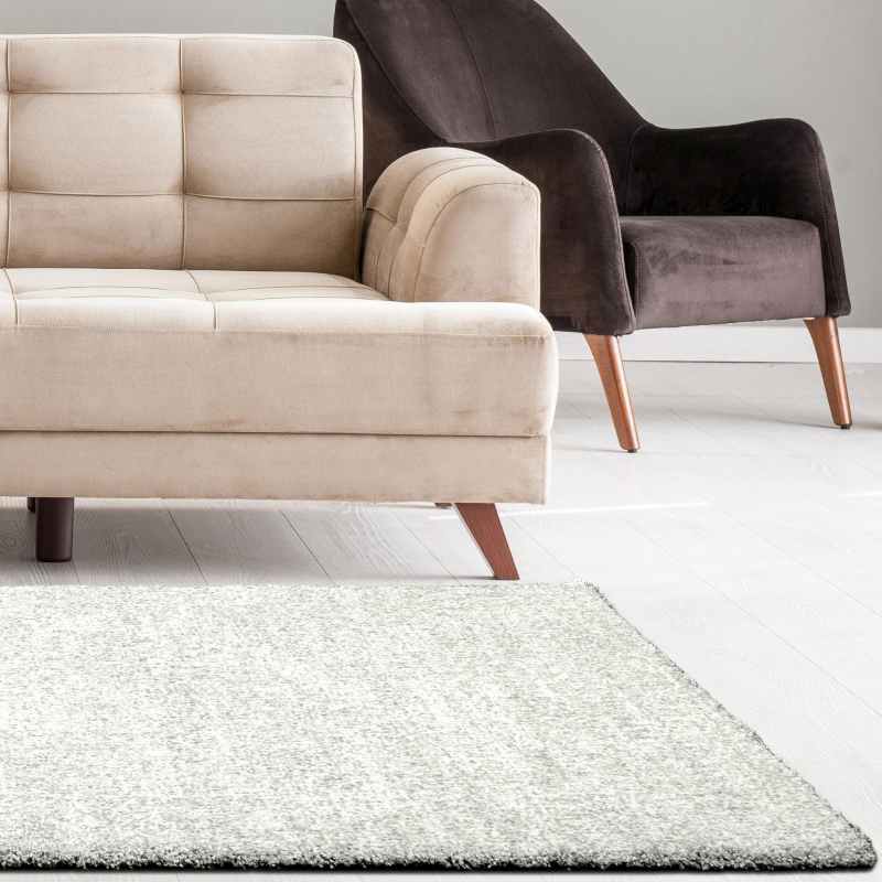 Mehari 23500 6248 Mottled Speckled Shaggy Rugs in Cream