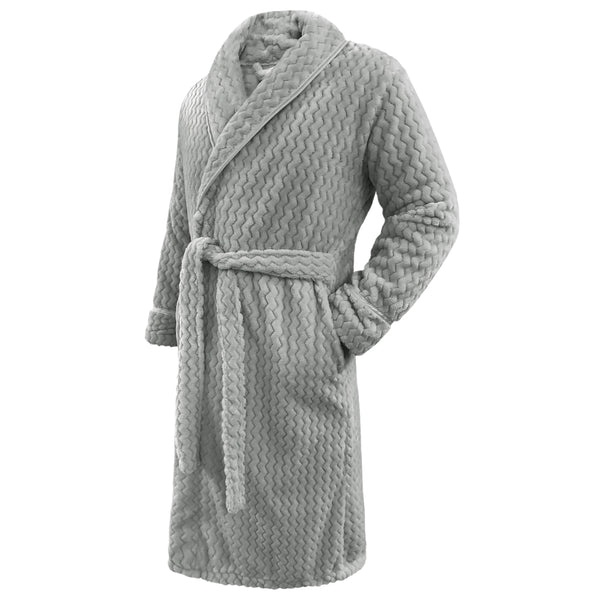 Velosso Moda Chevron Silver Bath Robe