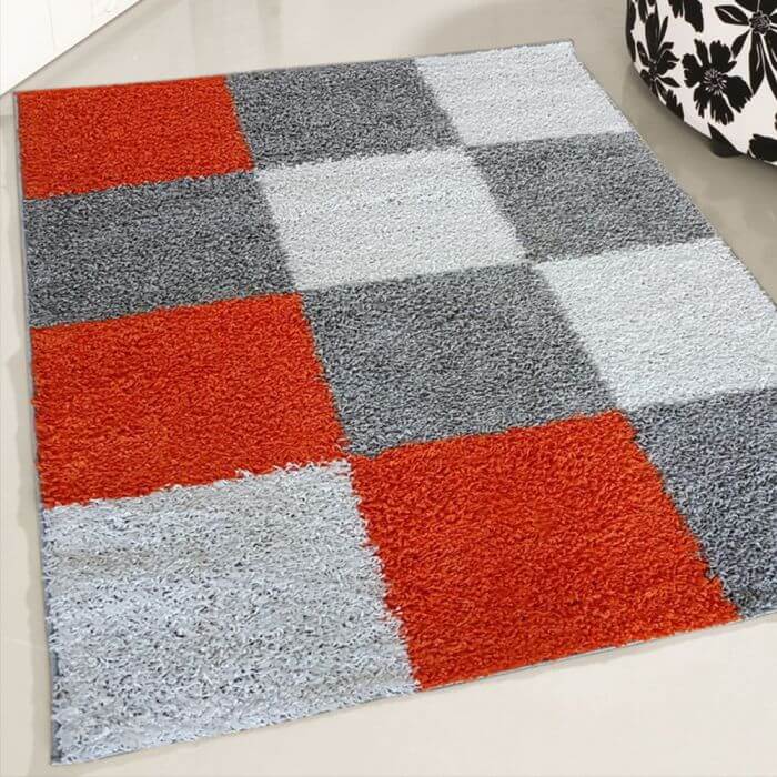 Shaggy Collection Orange Shaggy Rugs | 381