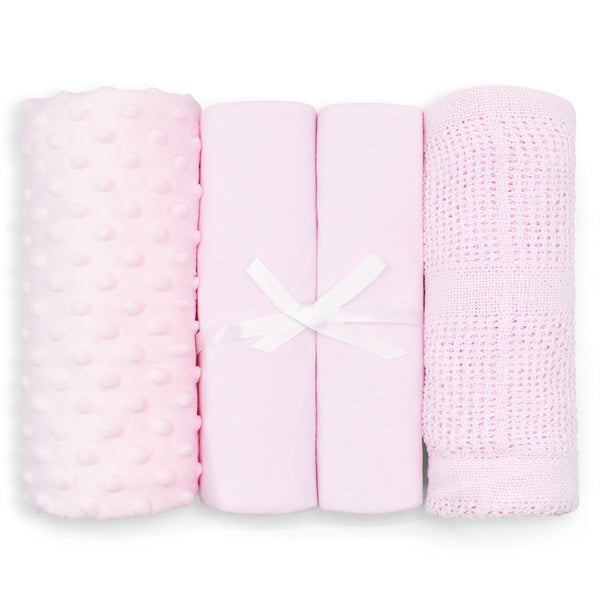 My Little World Pink 4-Piece Moses Basket Starter Set