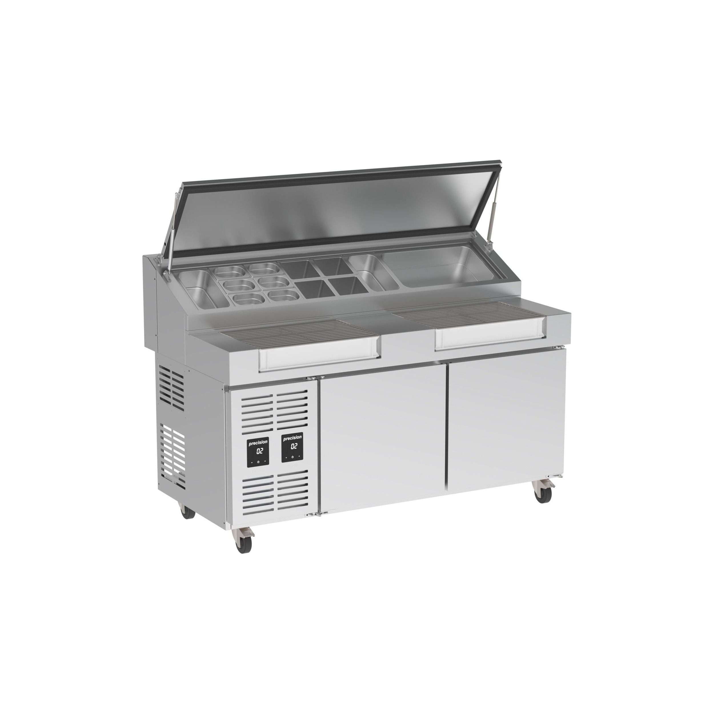 Precision MCU221+PRW10 Two Door Pizza Prep Station