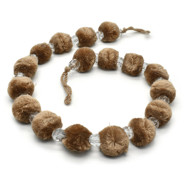 Intimates Luxury Pom Pom Crystal Latte Curtain Tieback