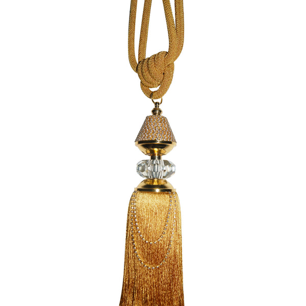 Intimates Large Gold Diamante Sparkle Rope Curtain Tieback