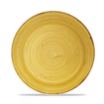 Churchill Stonecast® Mustard Seed Yellow Coupe Plate 21.7cm Case Size 12