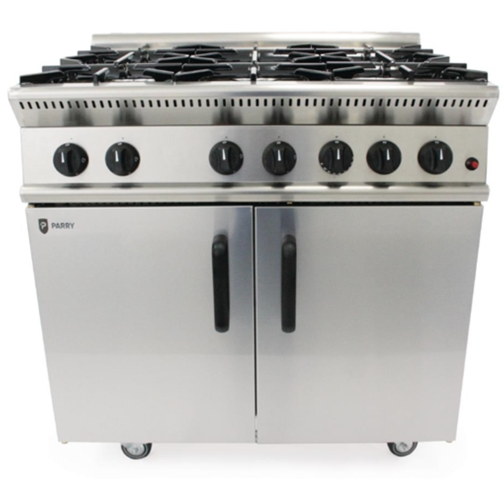Parry 600 Series 6 Burner GB6P LPG Gas Range Oven 40.1kw
