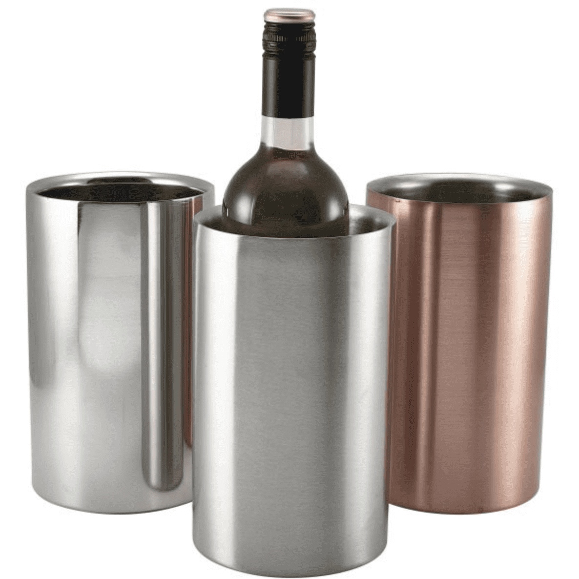 GenWare Satin Stainless Steel Wine Cooler