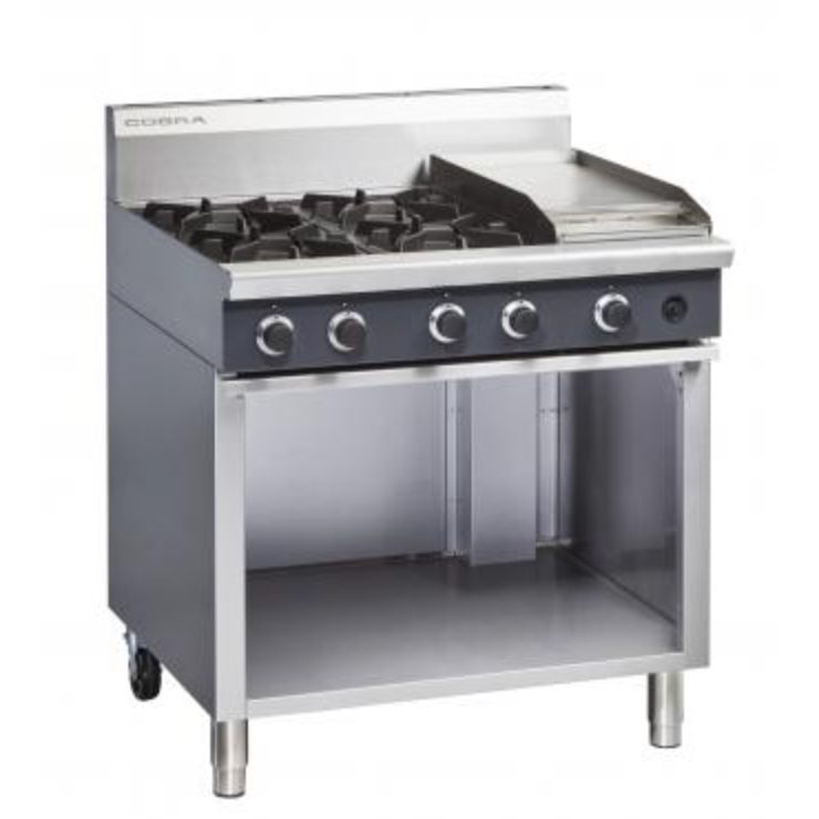 Blue Seal Cobra C9C 900mm 4 Burner Gas Cooktop & Griddle
