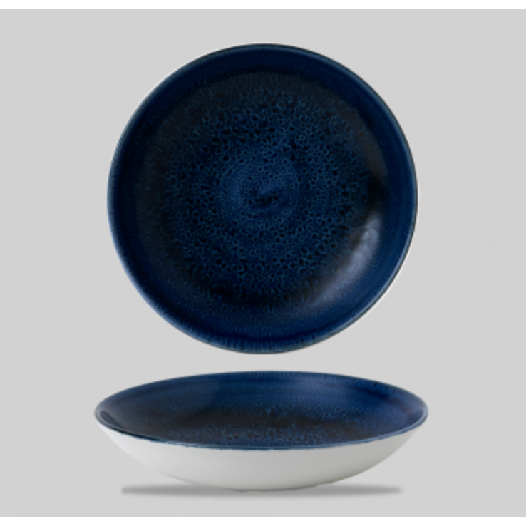 Churchill Stonecast® Coupe Bowl Plume Ultramarine 24.80cm Case Size 12
