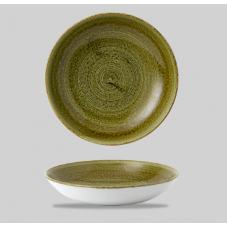 Churchill Stonecast® Coupe Bowl Plume Olive 24.80cm Case Size 12