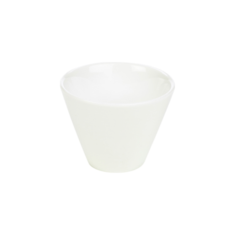 Genware Porcelain White Conical Bowl 12cm Case Size 6