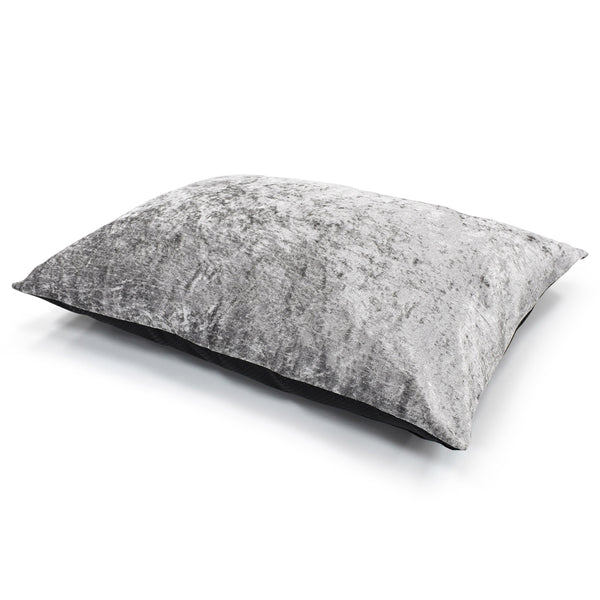 Intimates Silver Crushed Velvet Floor Cushion