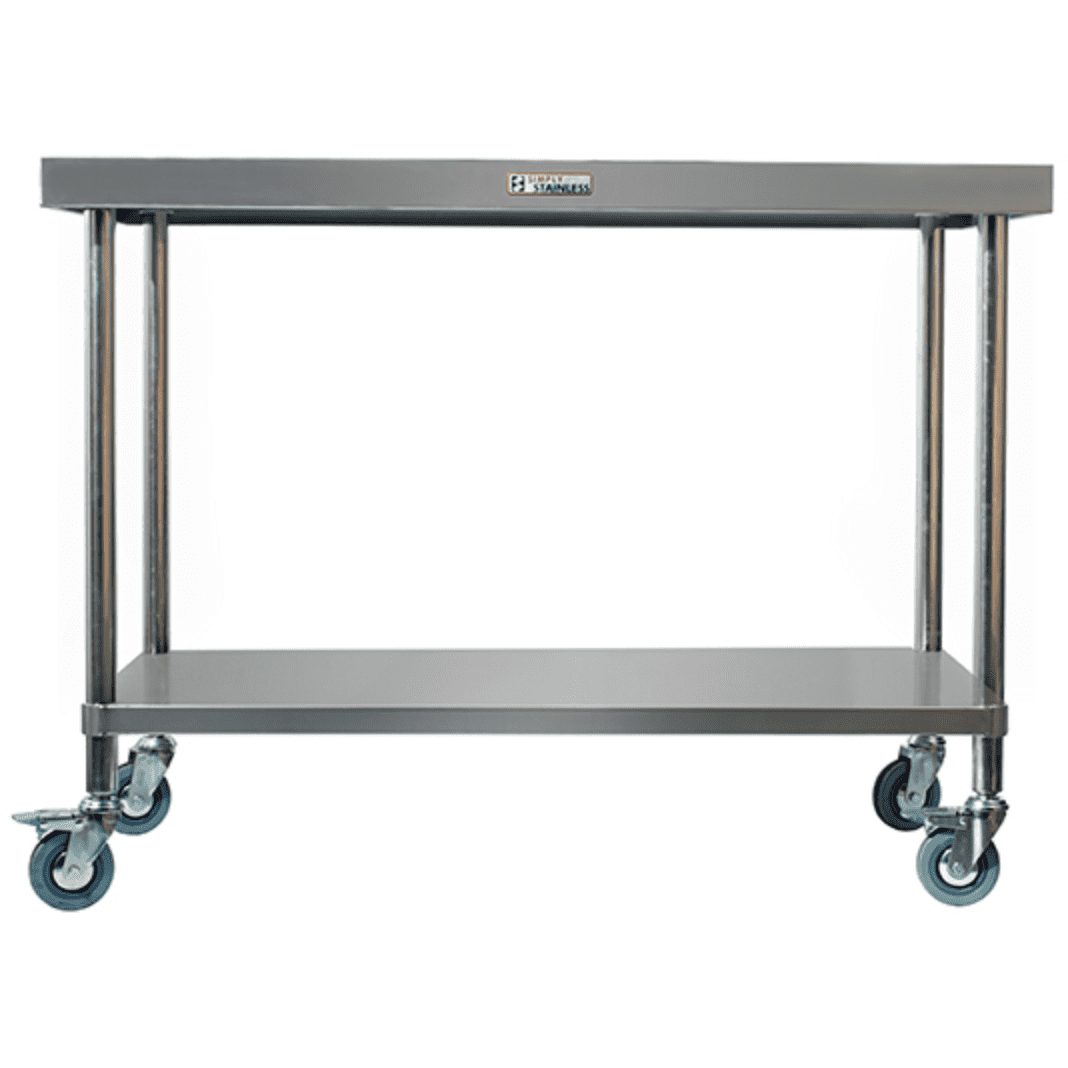 Simply Stainless Mobile Centre Table 1500mm