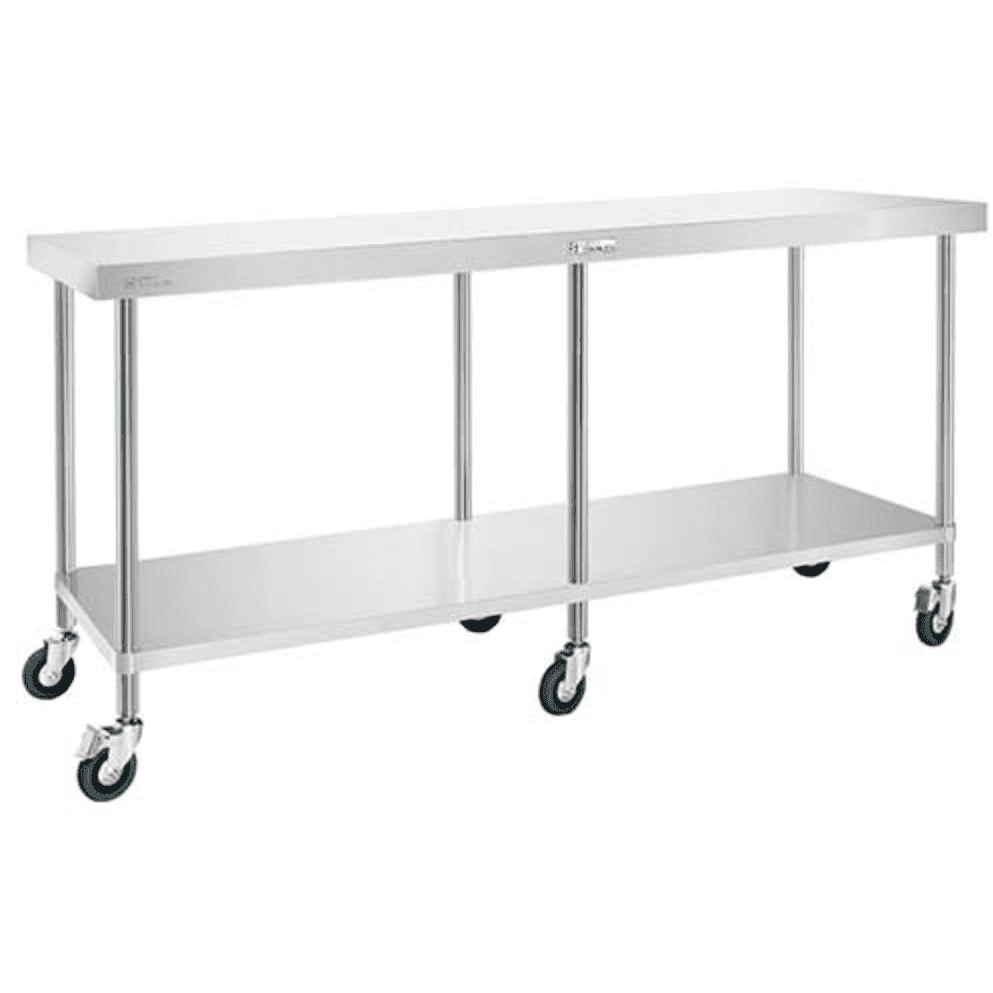 Simply Stainless Mobile Centre Table 1800mm