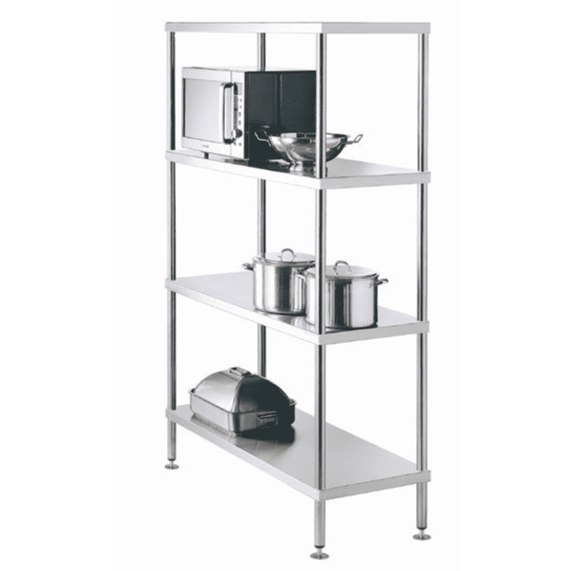 Simply Stainless Steel 4 Tier Racking Shelving Unit 1200mm