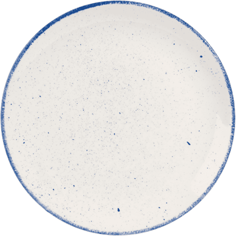 Churchill Stonecast Hints Indigo Large Coupe Evolve Plate 32.4cm Case Size 6
