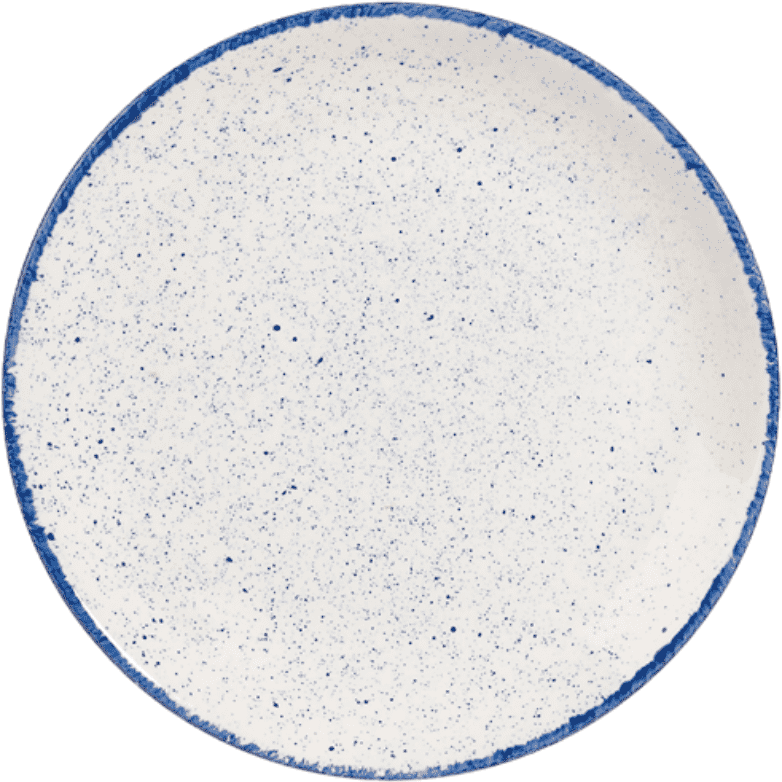 Churchill Stonecast Hints Indigo Small Coupe Evolve Plate 16.5cm Case Size 12