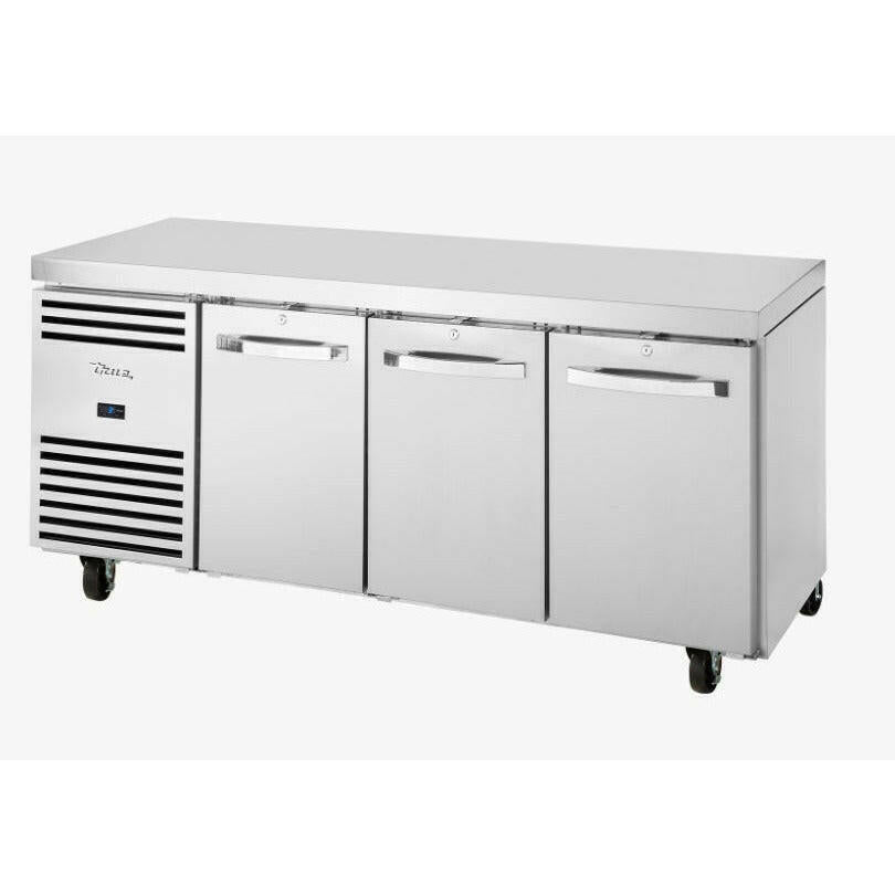 True TCR1/3-CL-SS-DL-DR-DR 1/1GN Three Door Counter Fridge 630 Litres
