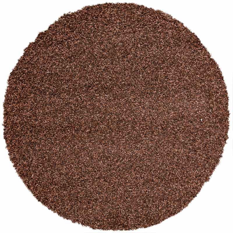 Twilight Speckled Shaggy Circle Rugs 39001 8822 in Rusty Brown