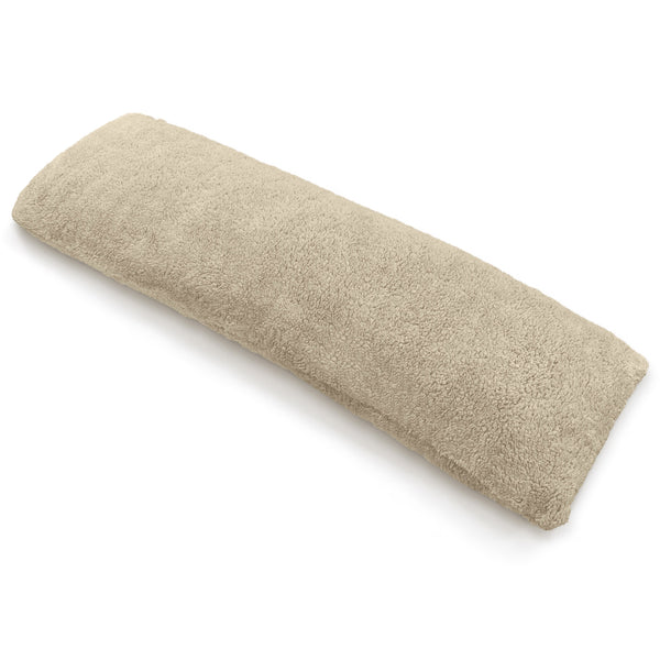 Velosso Teddy Fleece Taupe Bolster Pillow Case