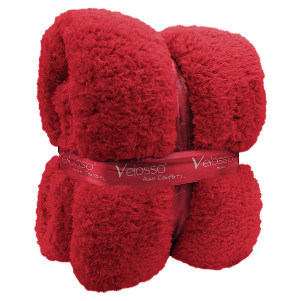 Velosso Teddy Red Sherpa Blanket