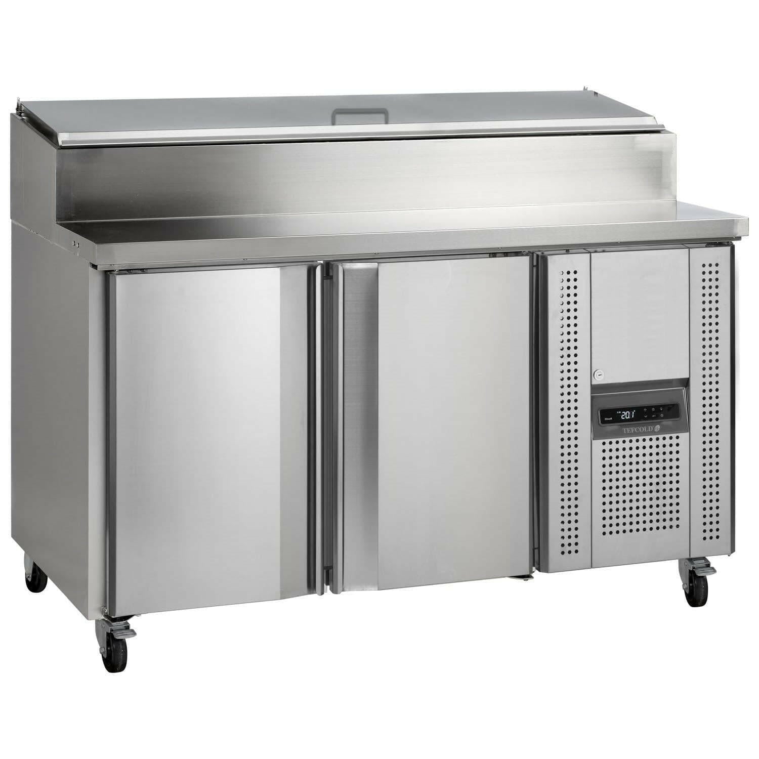 Tefcold SS7200 SS Two Door Saladette Preparation Counter Fridge 320 Litres