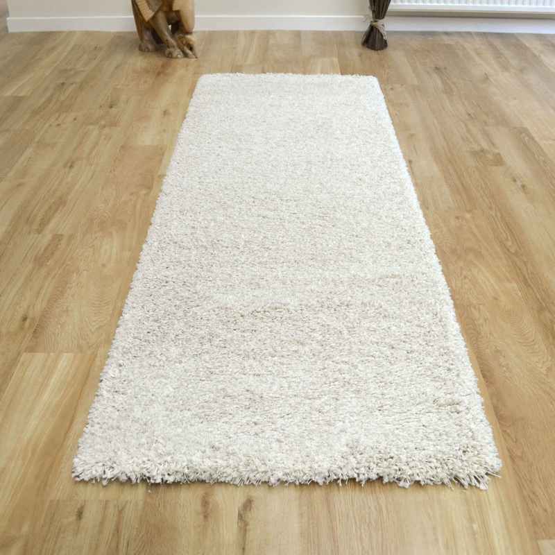 Twilight Speckled Shaggy Runner Rugs 39001 6926 in Chalk