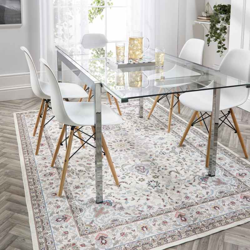 Origins Washable Windsor Traditional Rug in Natural