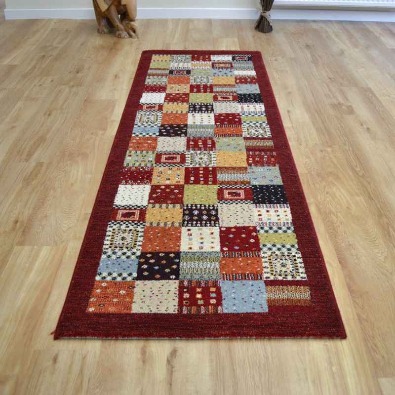 Woodstock Patchwork Runner Rugs 32036 8312 in Red
