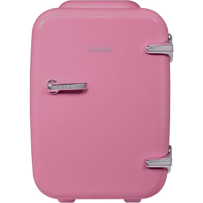 Abode A4CLR201P Mini Fridge 4L Thermoelectric Mini Cooler & Drinks Warmer Pink