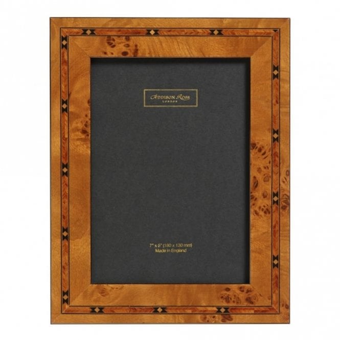Brown Star Inlay Marquetry Photo Frame 4 x 6 Inch