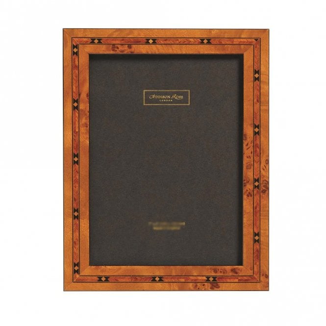 Brown Star Marquetry Narrow Frame 4 x 6 Inch