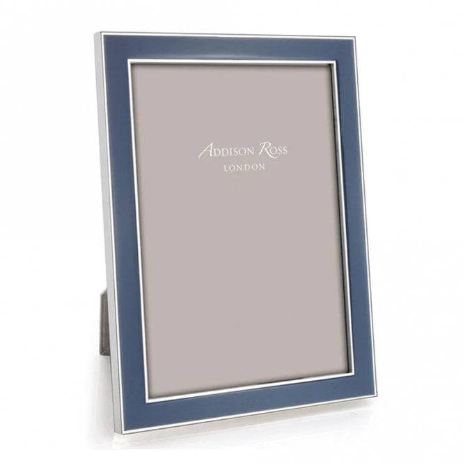 Denim Enamel & Silver Frame 8 x 10 Inch