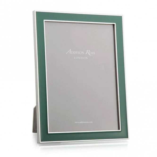 Fern Green Enamel & Silver Frame 5 x 7 Inch
