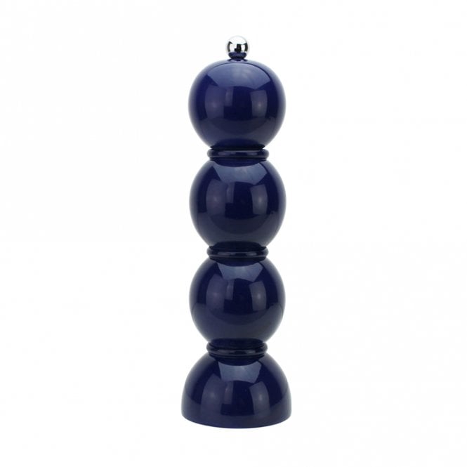 Navy Lacquer Bobbin Salt or Pepper Mill Grinder