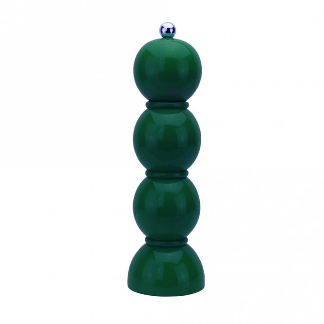 Racing Green Lacquer Bobbin Salt or Pepper Mill Grinder