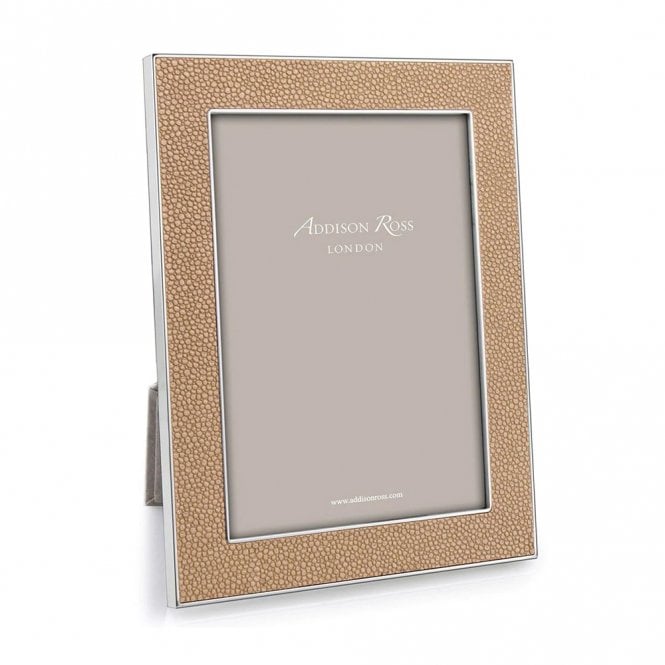 Sand Shagreen and Silver Frame 5 x 7 Inch