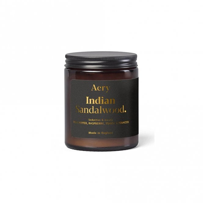 Indian Sandalwood Jar Candle - Pepper, Raspberry & Tonka