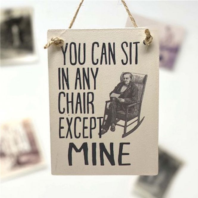 Wooden Hanging Door Sign - My Chair