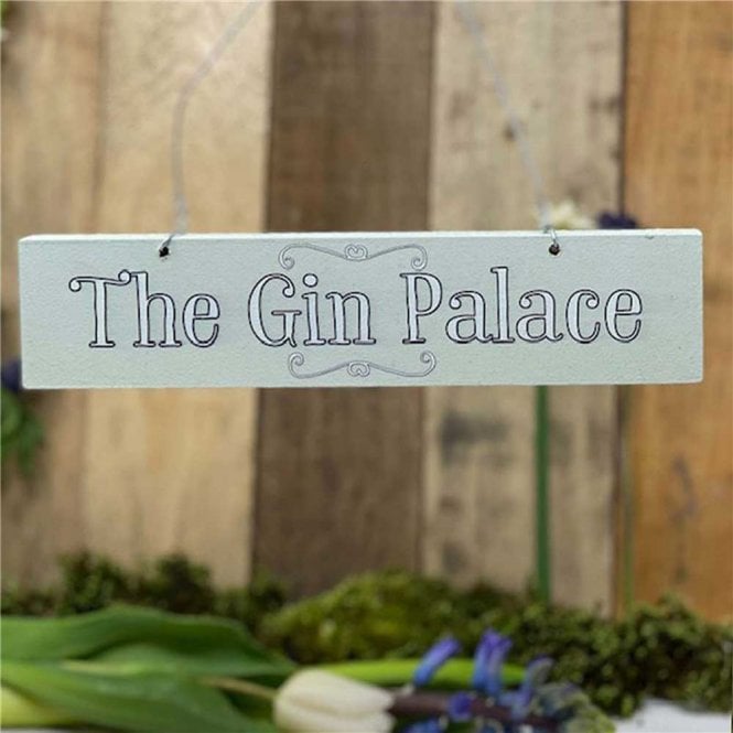 Wooden Outdoor Hanging Sign - The Gin Palace