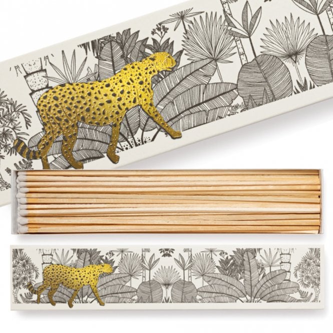 Cheetah in Jungle White Long Matchbox