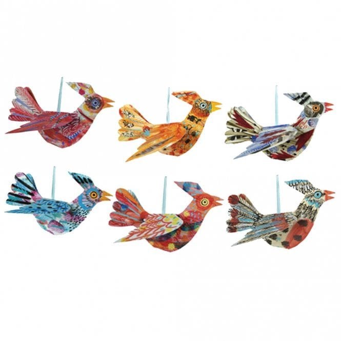 Mark Hearld Flock II Hanging Bird Fold Out Card
