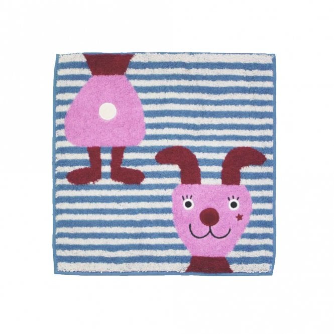 Bunny Stripe Blue Face Cloth